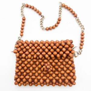 Vintage Wooden Bead an Purse Made in Japan
